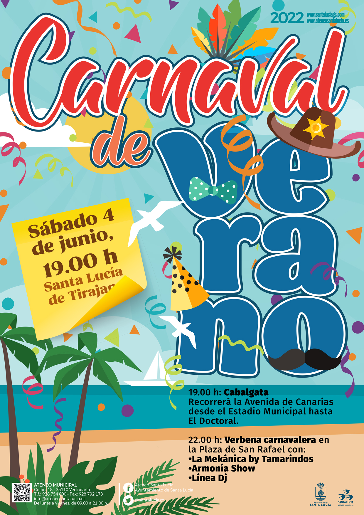 El Ayuntamiento celebra el 4 de junio el Carnaval de Verano con la Cabalgata  y una verbena con La  Mekánica by  Tamarindos, Armonía Show  y Línea DJ