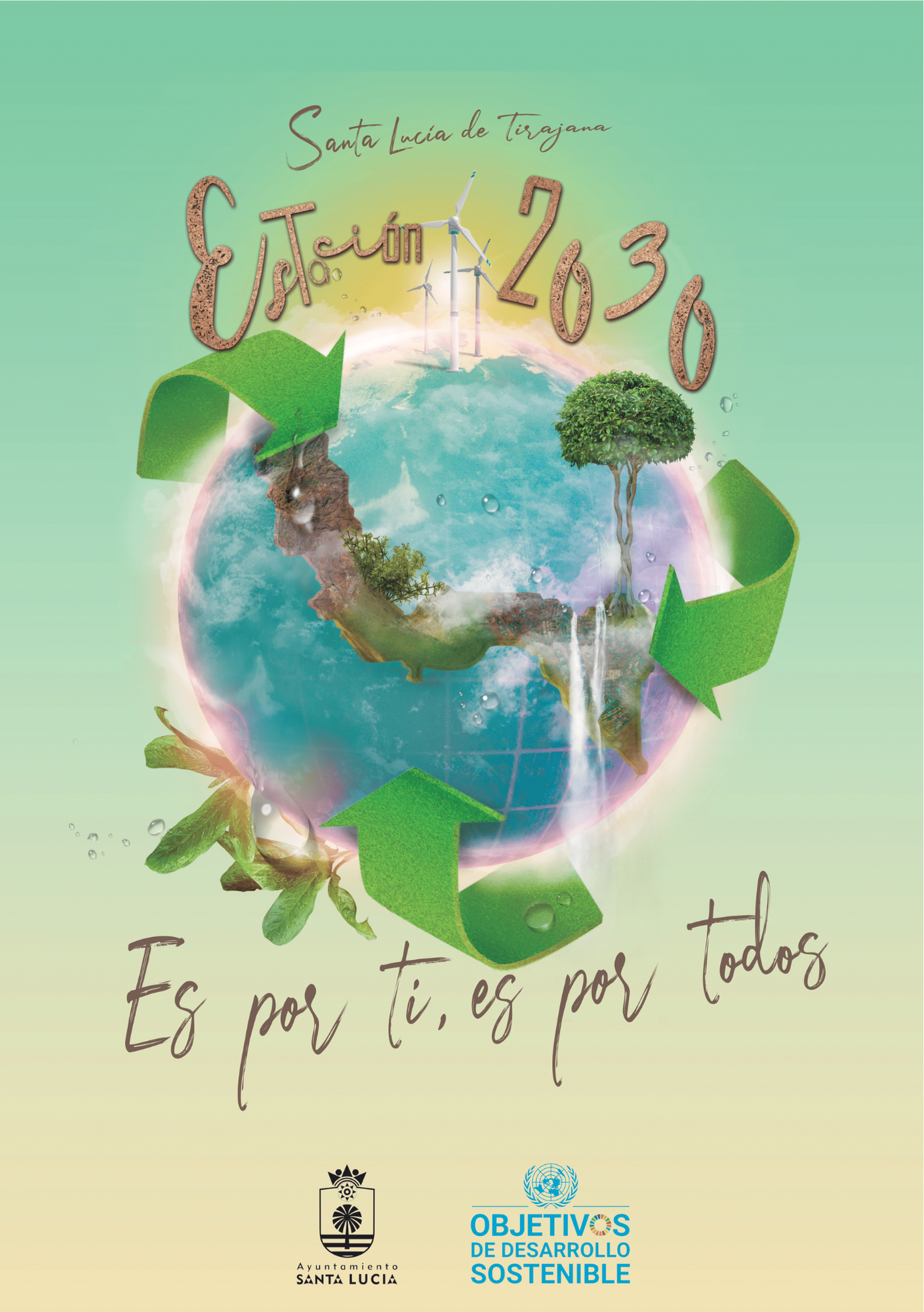 El Ayuntamiento promueve la campaña ‘Santa Lucía estación 2030, es por ti es por todos’, para sensibilizar sobre el respeto al planeta